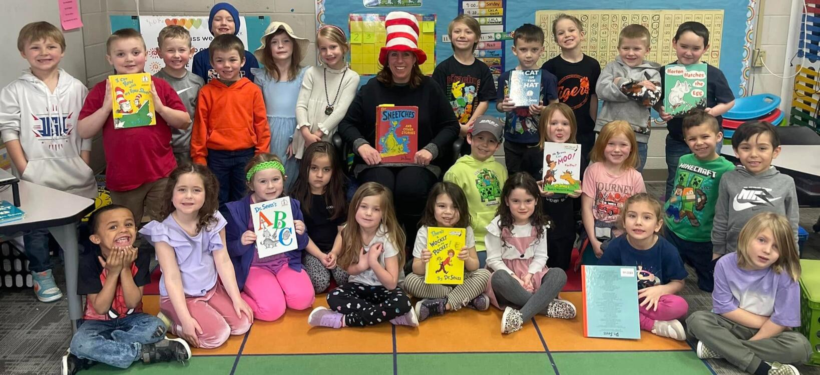 Cat in the Hat with Kindergarten Class