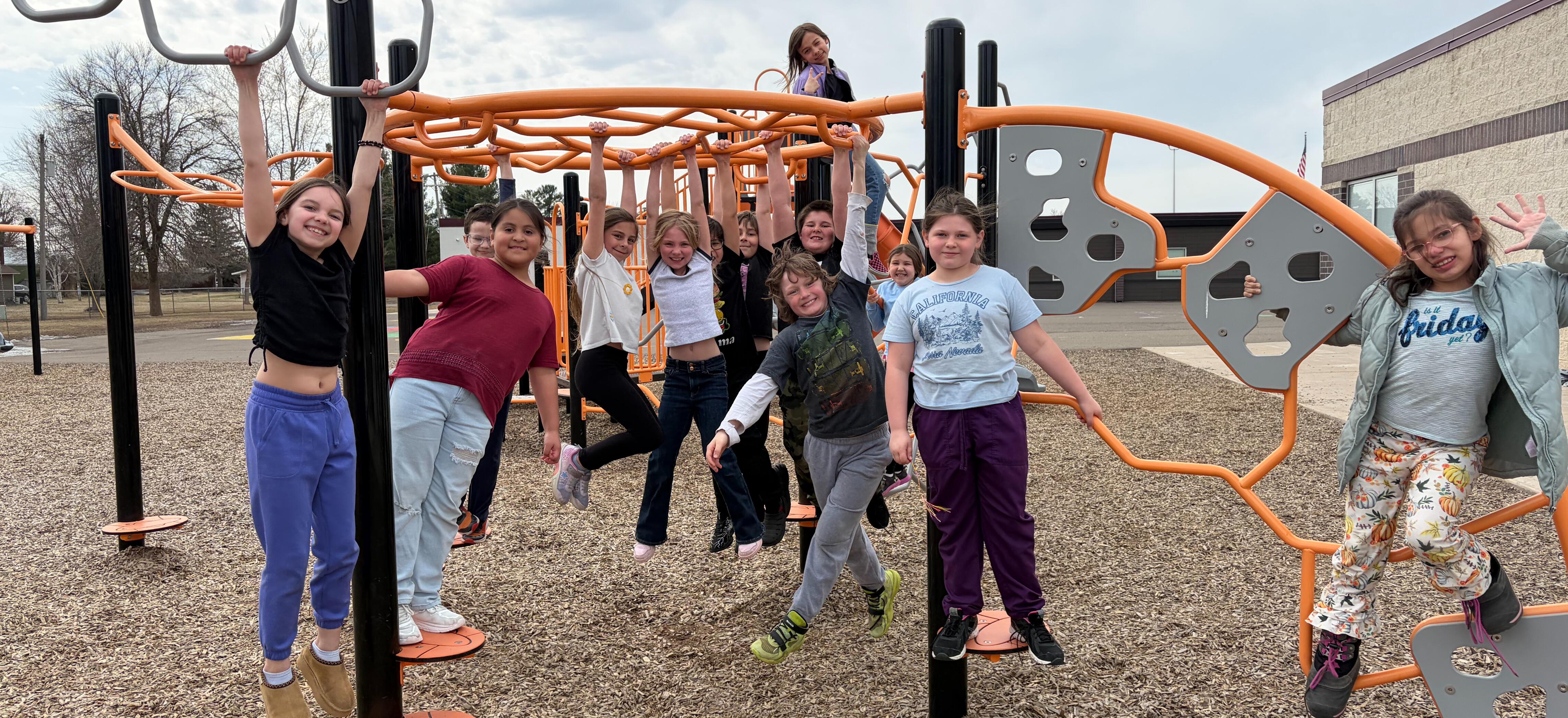 WES Students on the playground